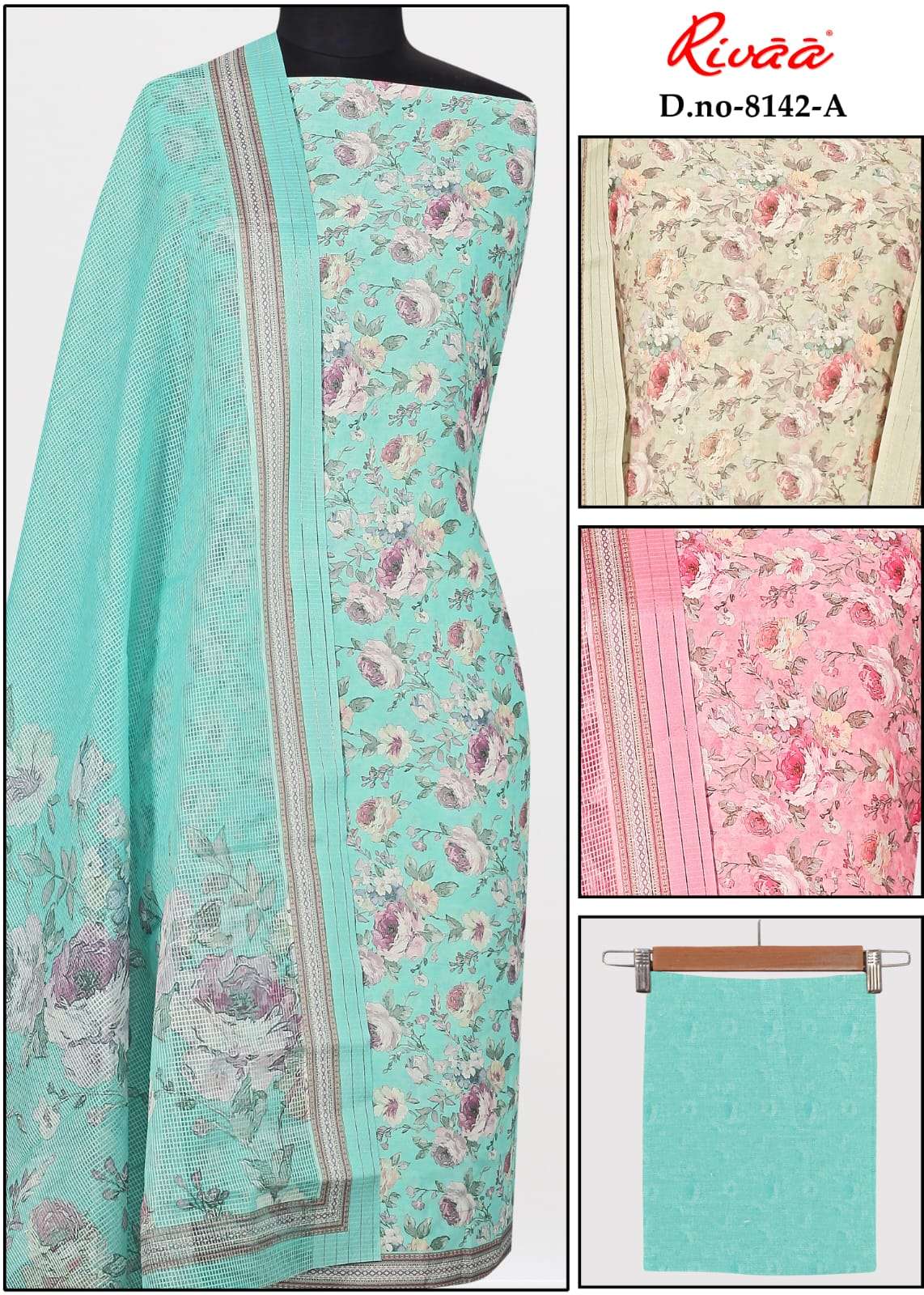 rivaa exports anvita 8142-8143 adorable print casual dress material