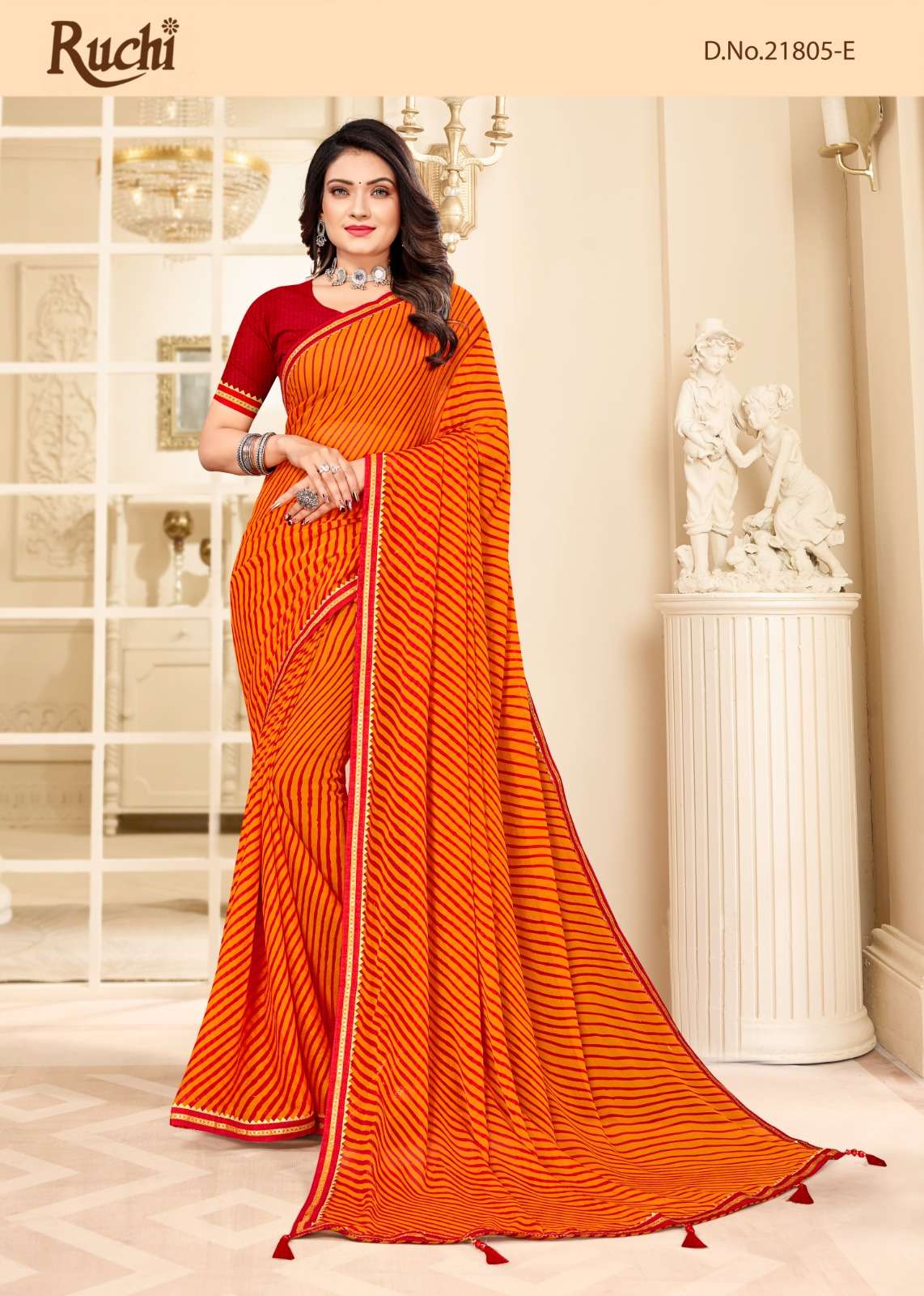 ruchi dhun vol 6 amazing saree with attached border collection 