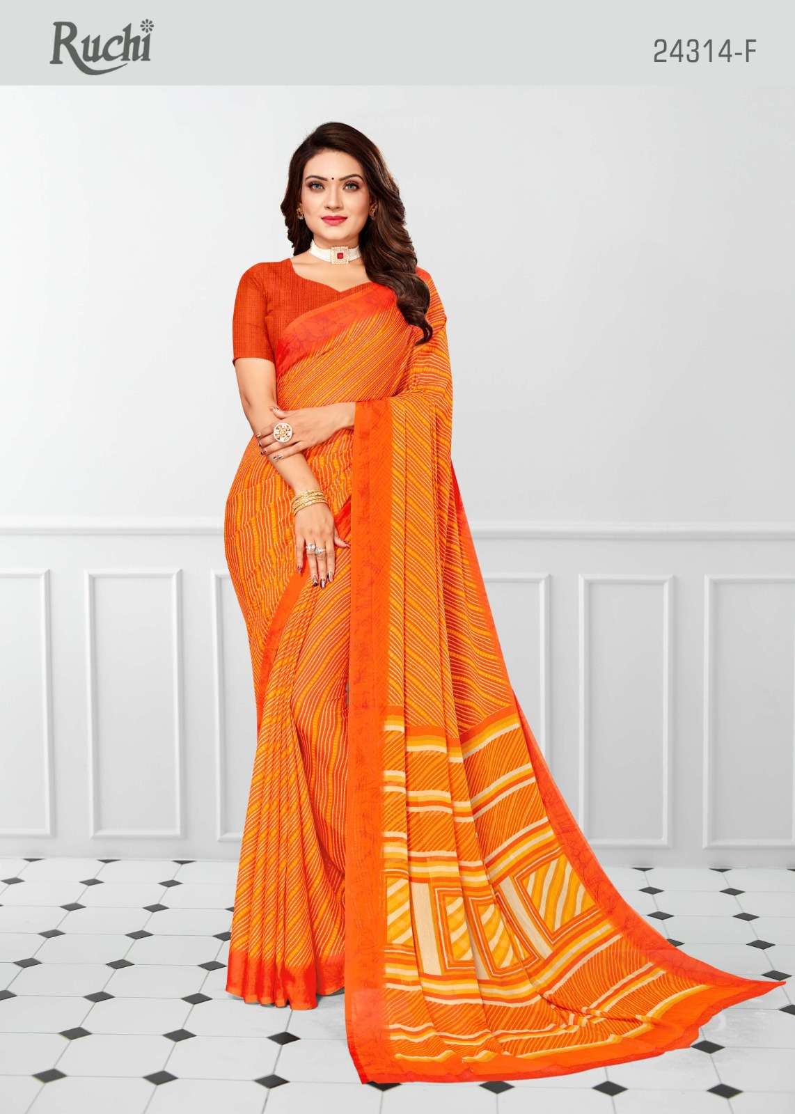 ruchi star chiffon 24314 casual wear saree collection 