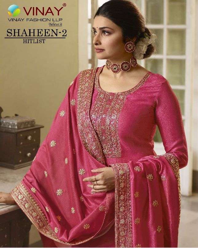 shaheen vol 2 hitlist by vinay silk georgette exclusive embroidery dresses