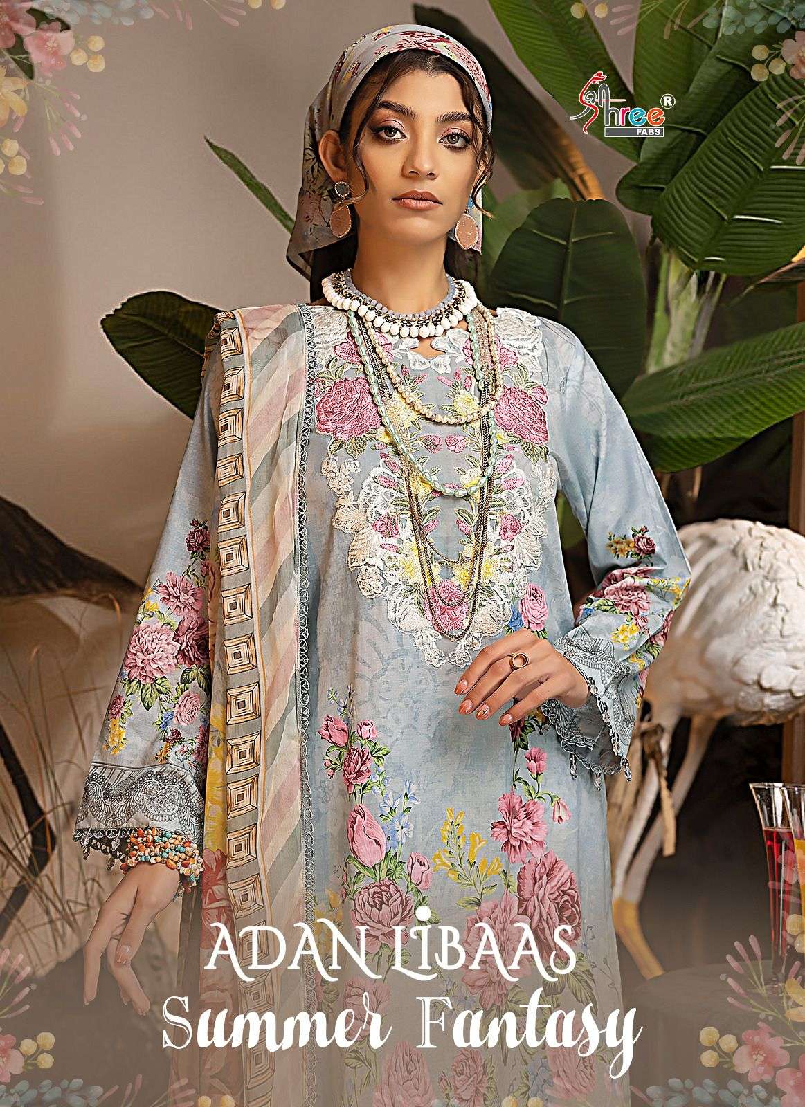 shree fabs adan libaas summer fantasy printed designer work pakistani salwar kameez collection 