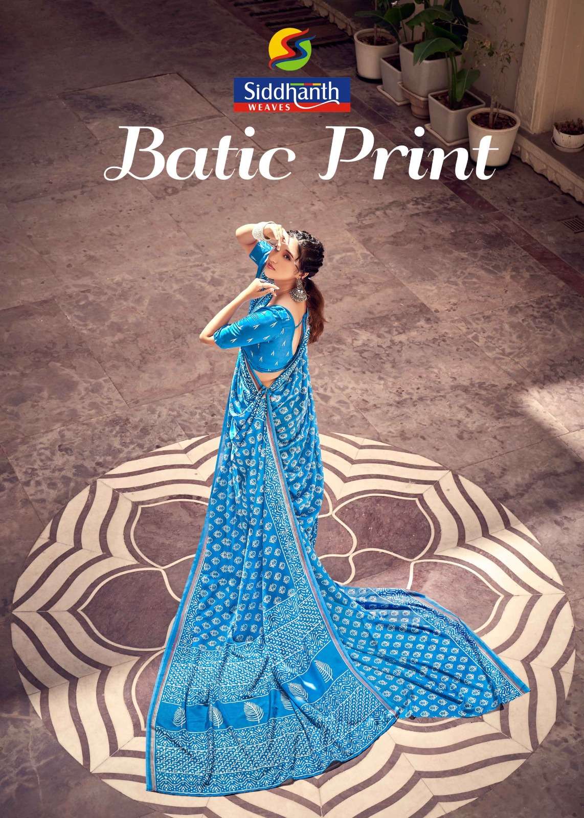 siddhanth weaves batic print designer function wear saree collection 