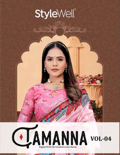 stylewell tamanna vol 4 amazing digital print saree wholesaler 