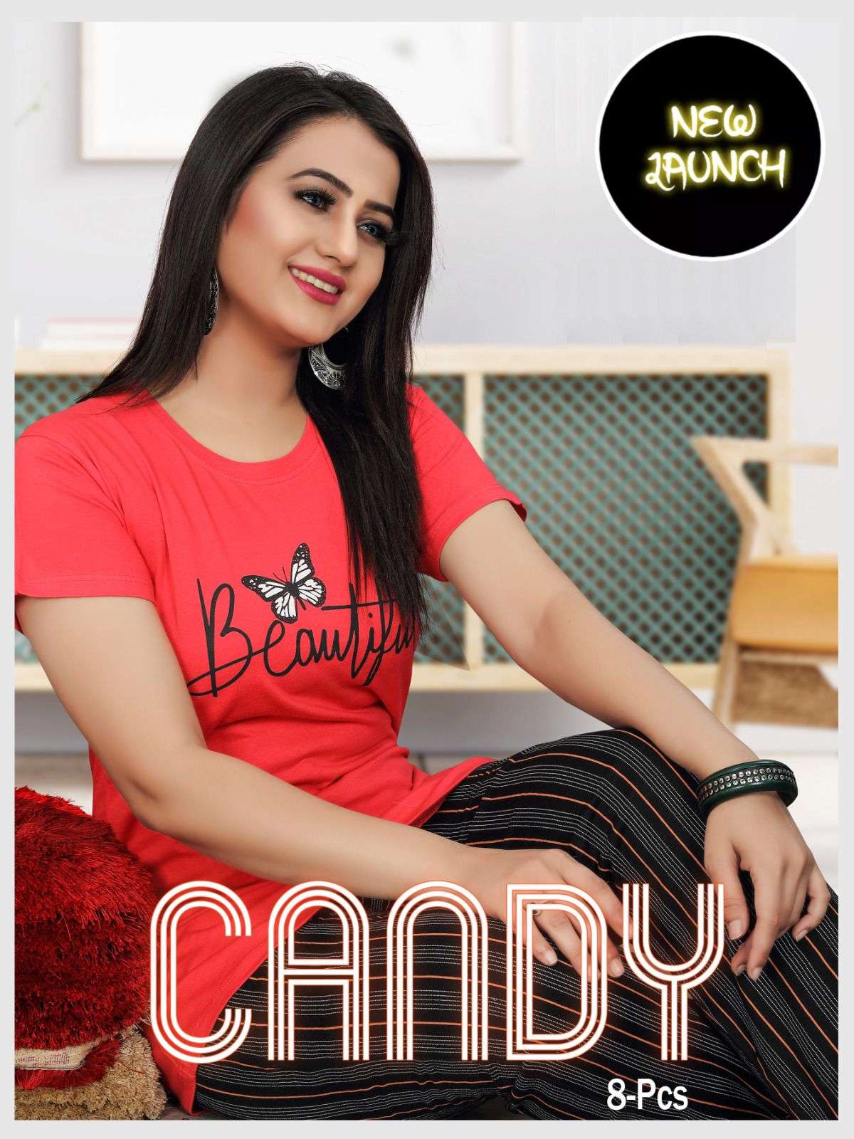SUMMER SPECIAL CANDY Heavy Shinker Hosiery Cotton Night Suits CATALOG WHOLESALER BEST RATE