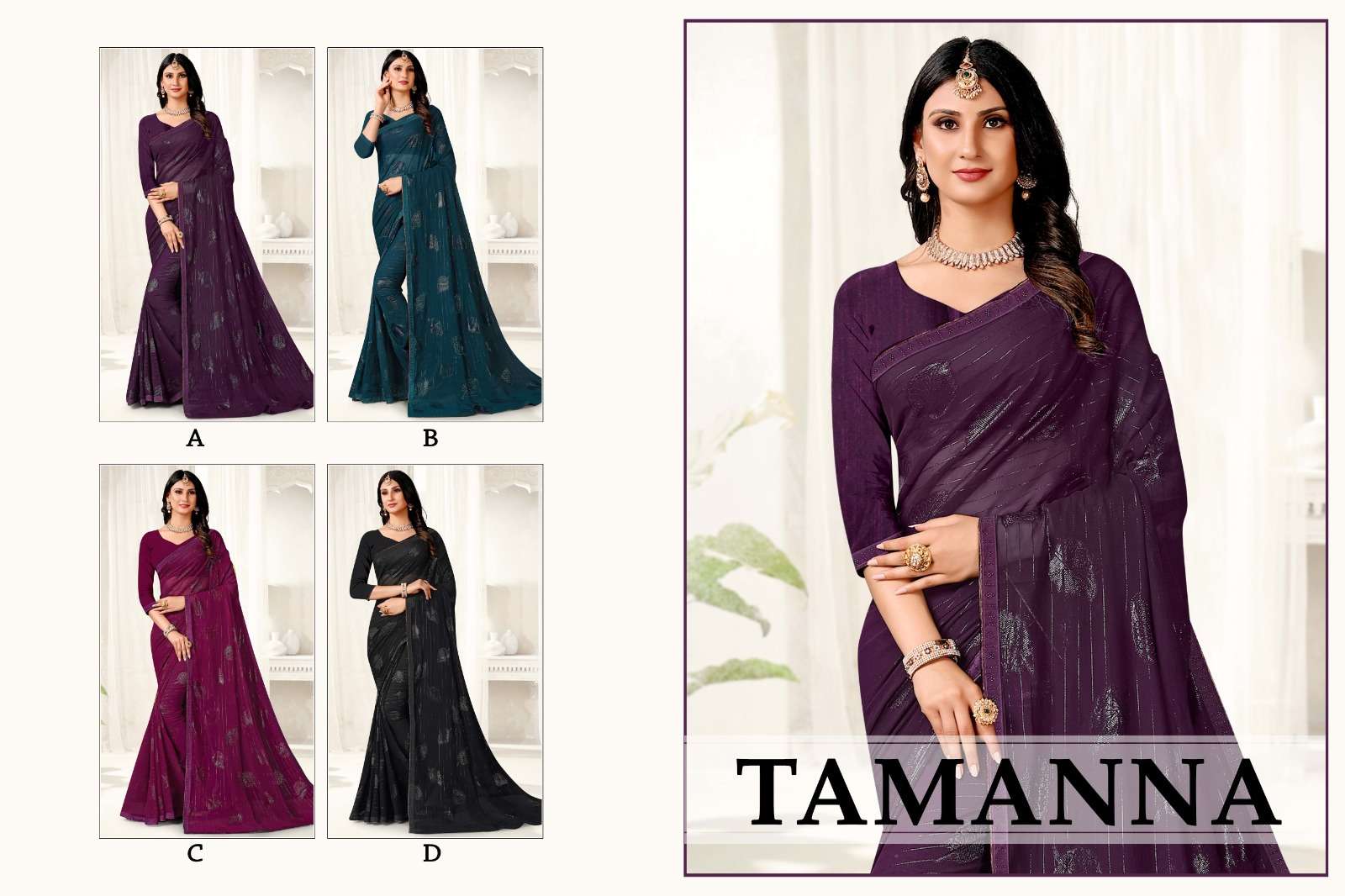Tamanna  by ranjna saree designer border self pattern  super hit collecton 