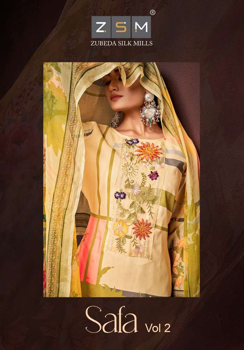 zubeda safa vol 2 amazing digital print pakistani salwar kameez collection 