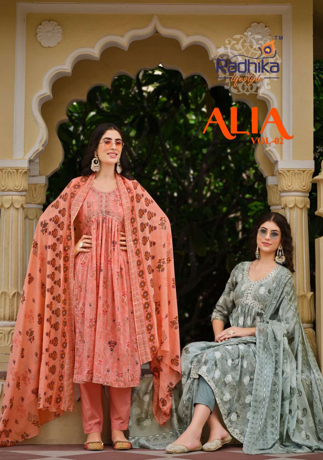 alia vol 2 by radhika lifestyle amazing trendy aliya cut kurti with pant and dupatta