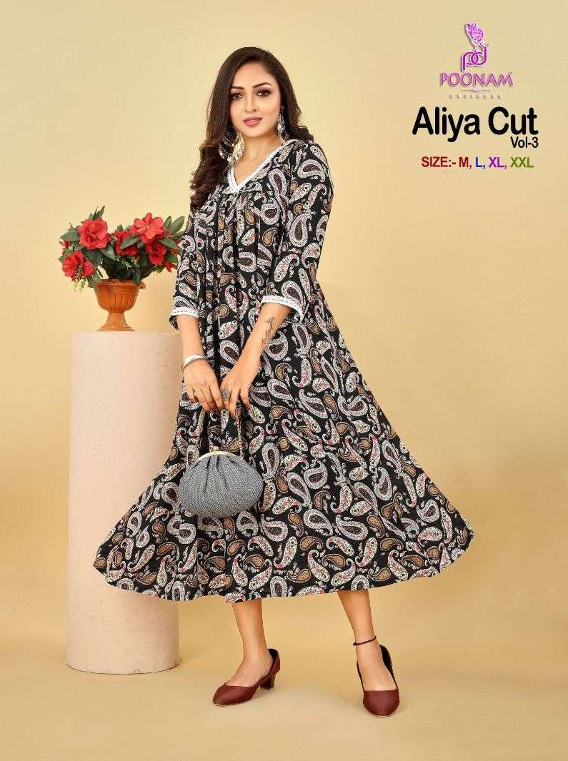 aliya cut vol 3 by poonam designer printed readymade alia style fancy gown 