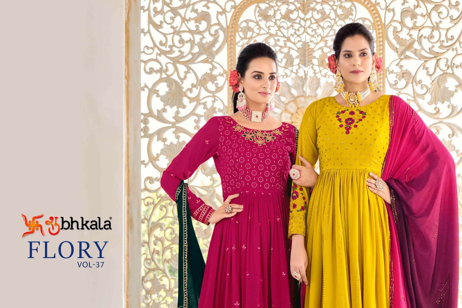 Designer Exclusive Embroidered Long Suit Collection Flory Vol. 37