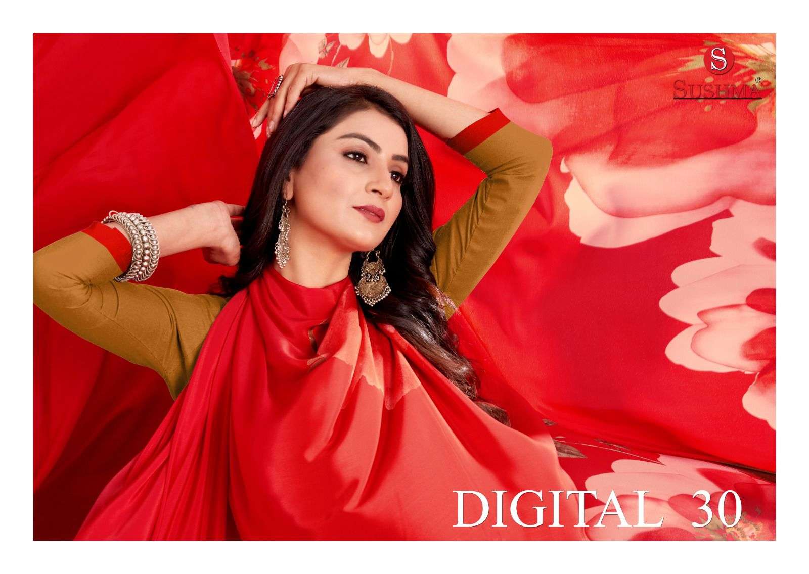 digital 30 by sushma fancy classy printed sarees wholesaler 