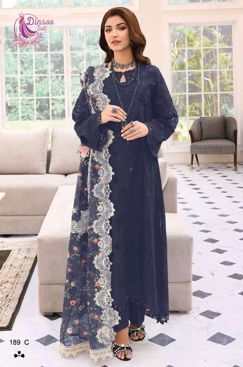 dinsaa suit elaf color vol 1 designer work pakistani salwar kameez collection 
