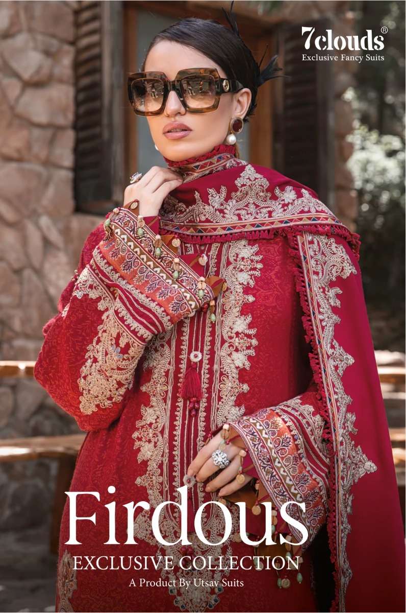 firdous exclusive collection vol 1 by 7 clouds utsav suits amazing printed pakistani salwar kameez material 