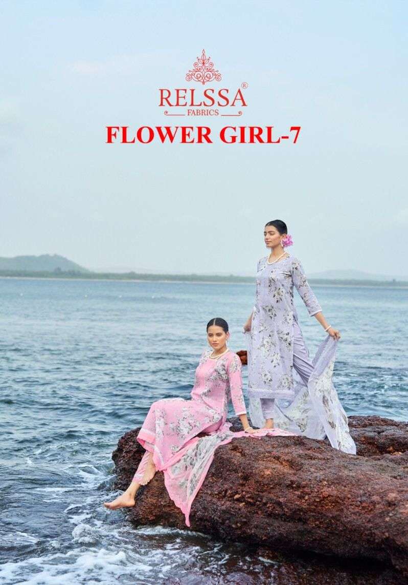 flower girl vol 7 by relssa fabrics digital print with work salwar kameez material 