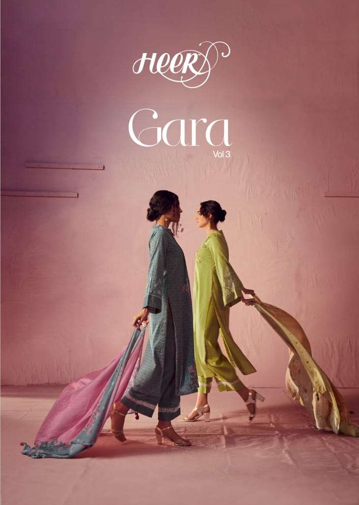 gara vol 3 by heer kimora fancy bandhani print with parsi embroidery work salwar kameez wholesaler 