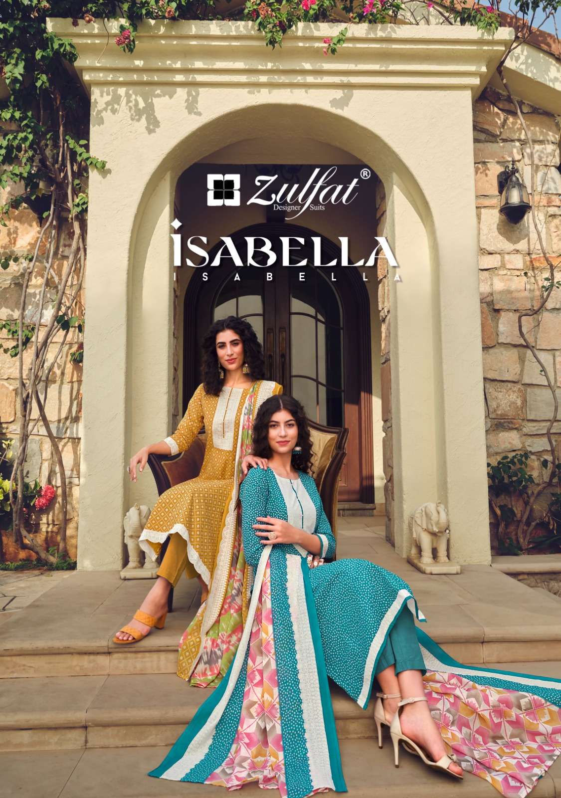 isabella by zulfat exclusive designer print cotton ladies suits catalogue