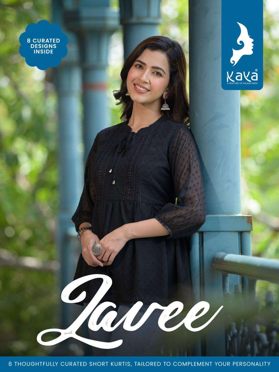 kaya present laavee amazing best designs georgette butti tunic tops collection