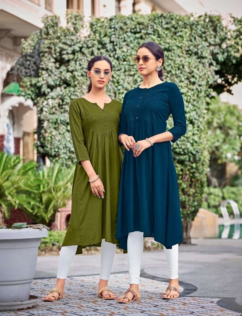kiara by sbs fashion amazing rayon daily wear kurtis 