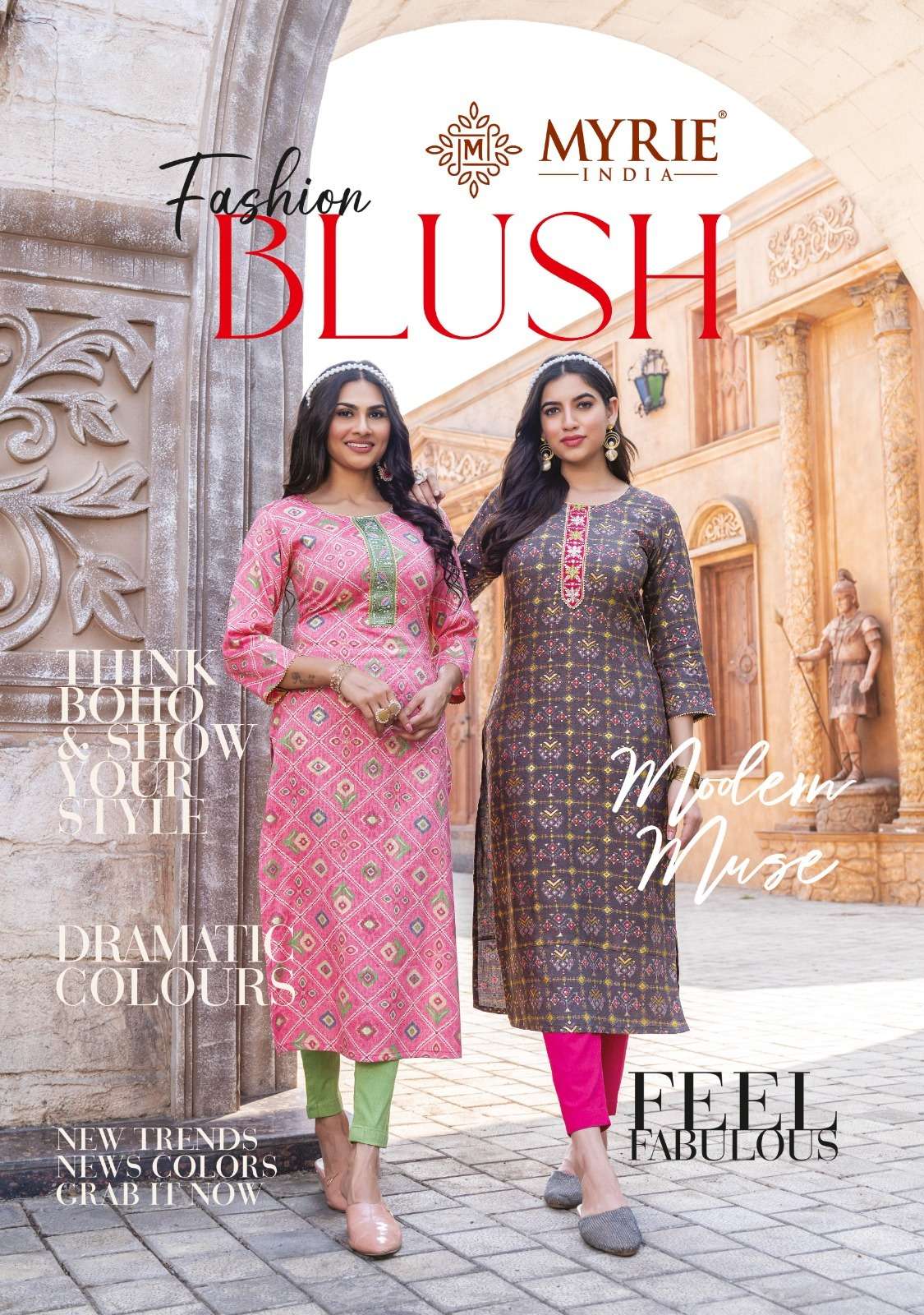 mayree india present fashion blush afforable range adorable printed kurtis catalog