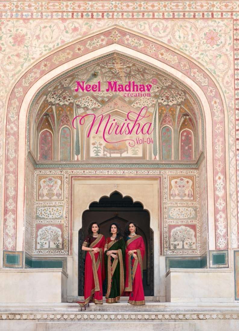 mirisha vol 4 by neel madhav creation wedding designer work amazing sarees 