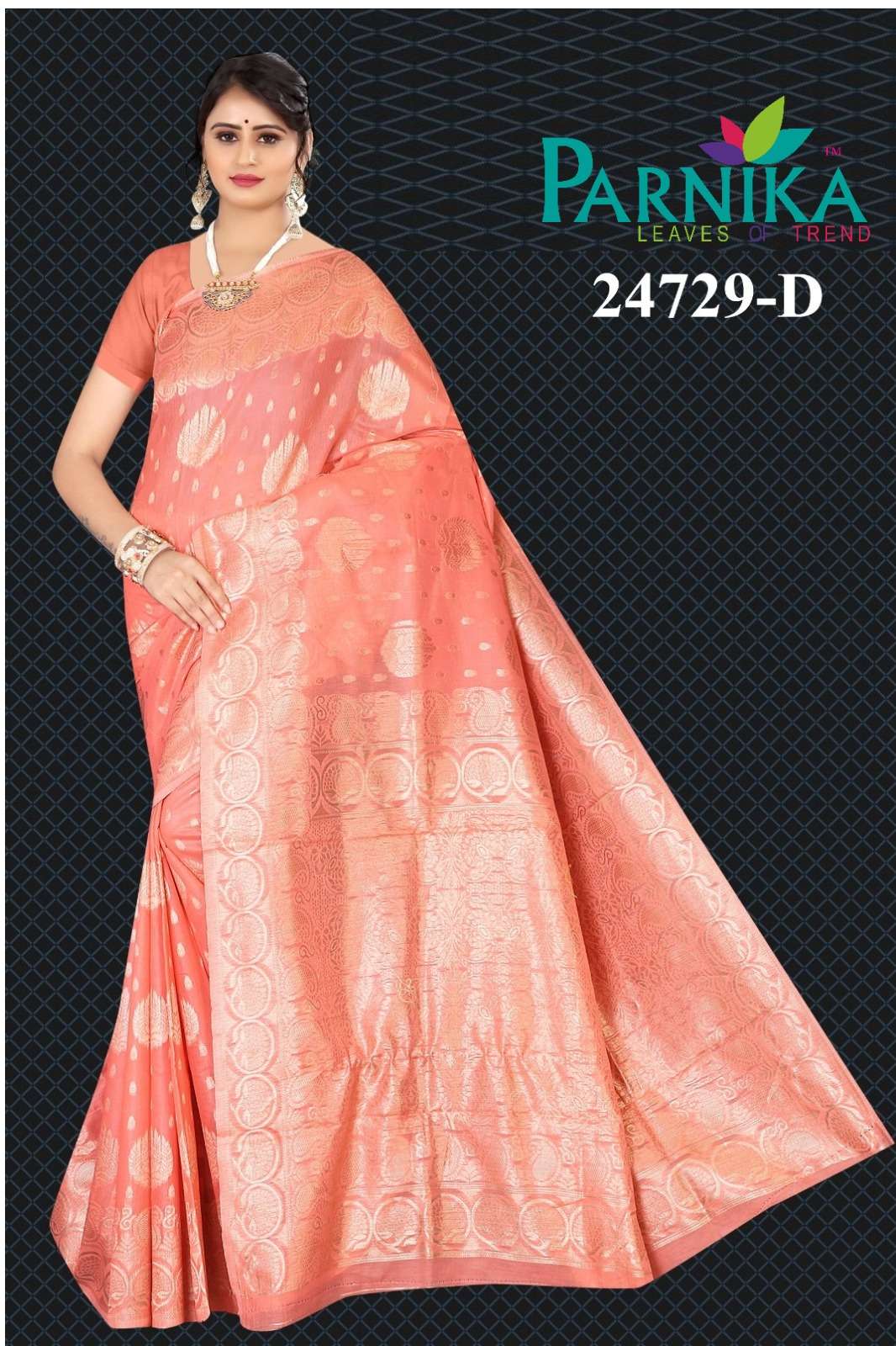 Parnika India Cotton Spun Sarees Festive Wear Wedding Saree in Wholesale rate - 24729  