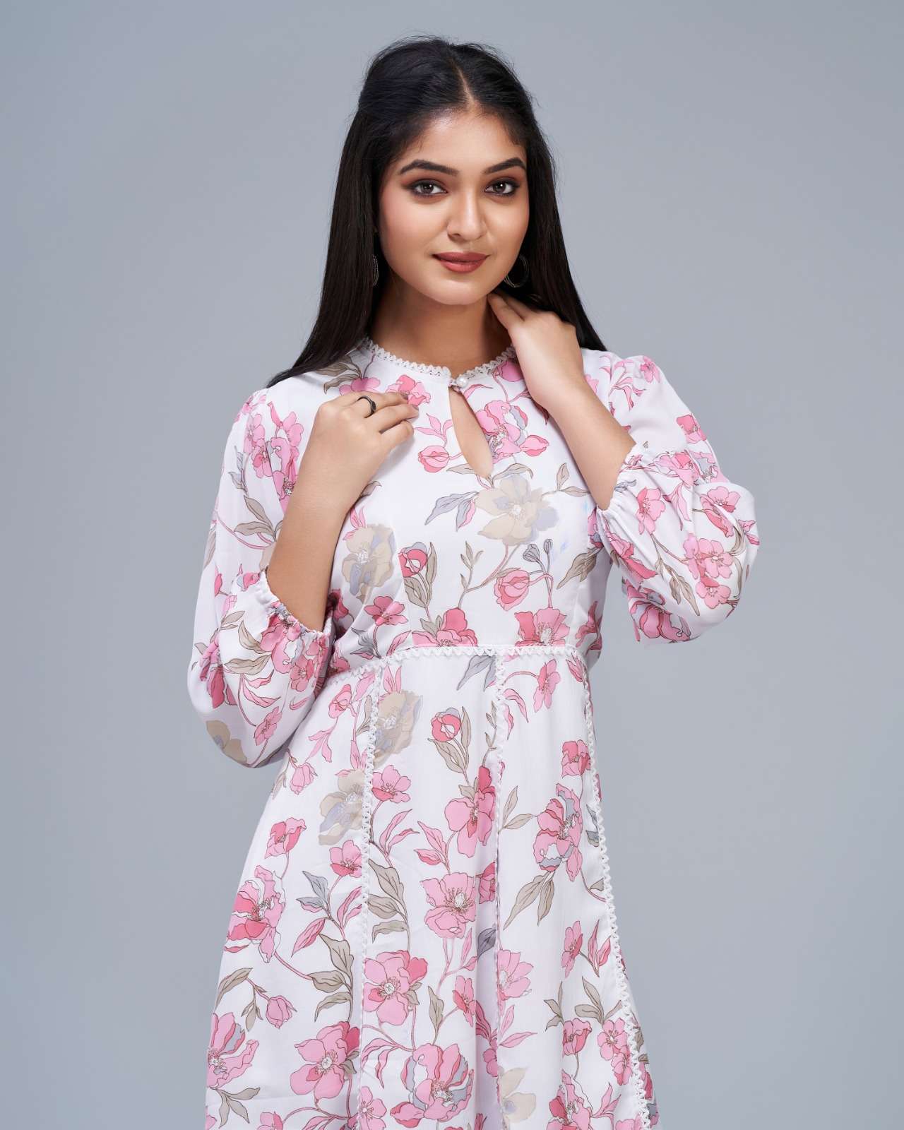 pr d130 fancy georgette fancy tunics single colour combo set 