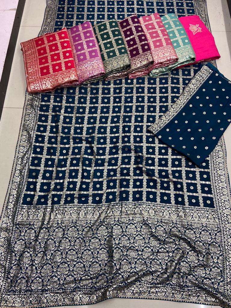 pr jacquard 1101 designer fancy colour matching set saree wholesaler 