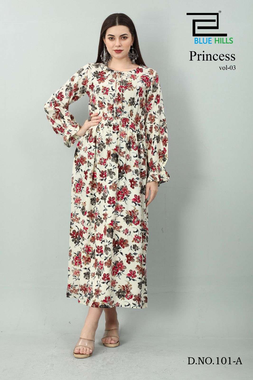 princess vol 3 by blue hills fancy wear readymade long sleeve gowns