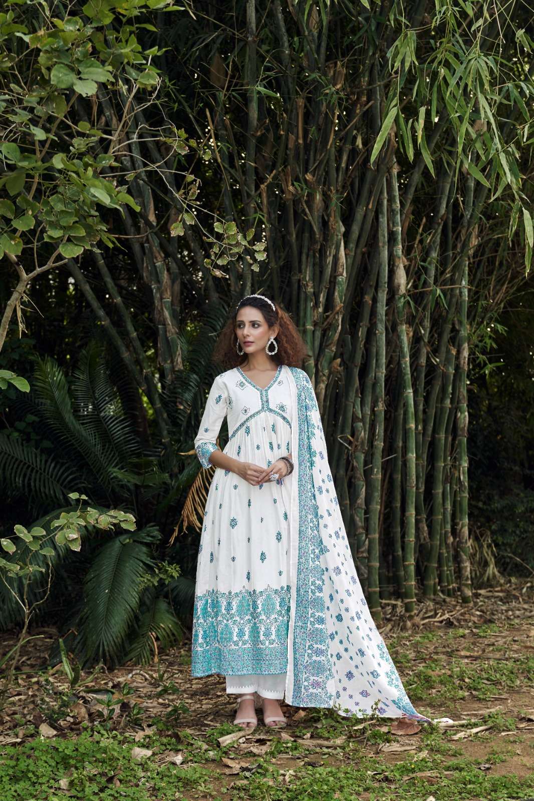 psyna 2134 fancy alia style kurti with pant and dupatta combo set 