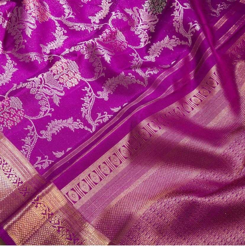 Roopam  8 Banarasi Weaving Silk Saree Blouse Satin Banglory with Heavy Embroidery work