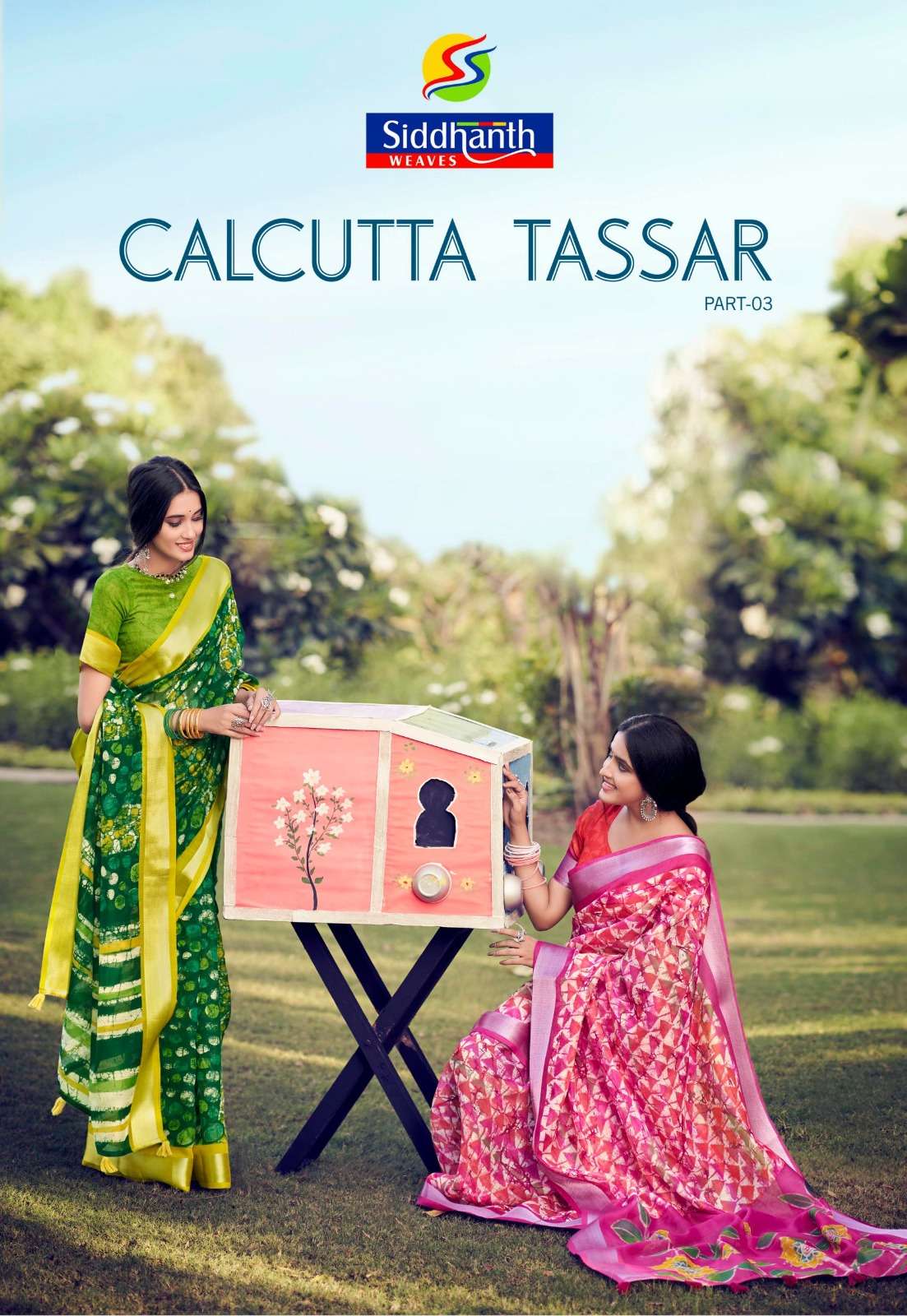 siddhanth weaves culcutta tassar vol 3 cotton fancy sarees collection at best rate 
