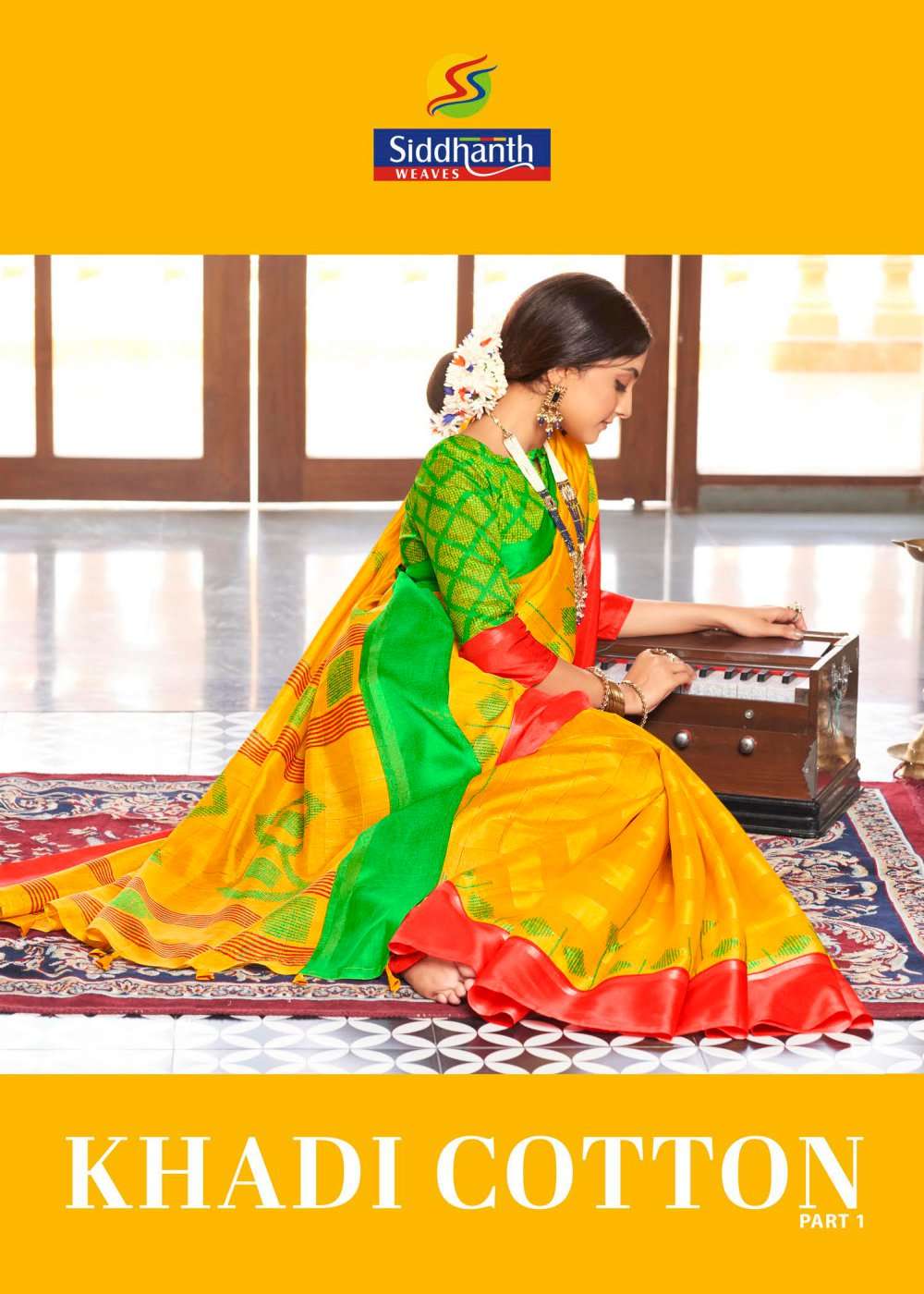 siddhanth weaves present khadi cotton 77001-77008 fabulous festive wear sarees
