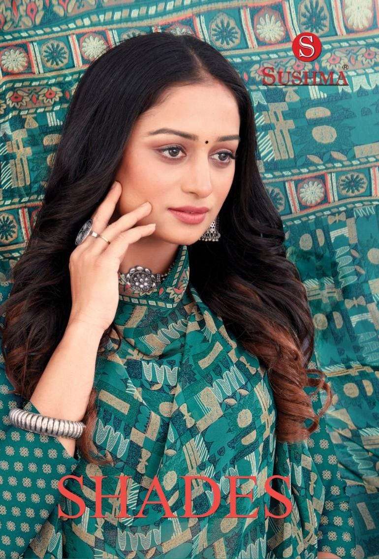sushma present shades daily wear fine georgette sarees collection 