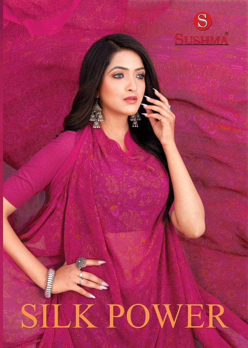 sushma present silk power adorable casual wear sarees collection 