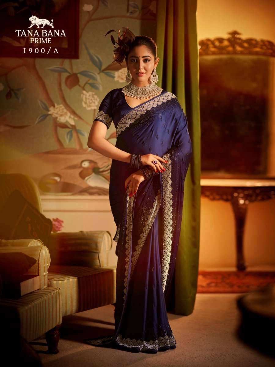 tana bana prime 1900 designs heavy work glorious function sarees wholesaler 