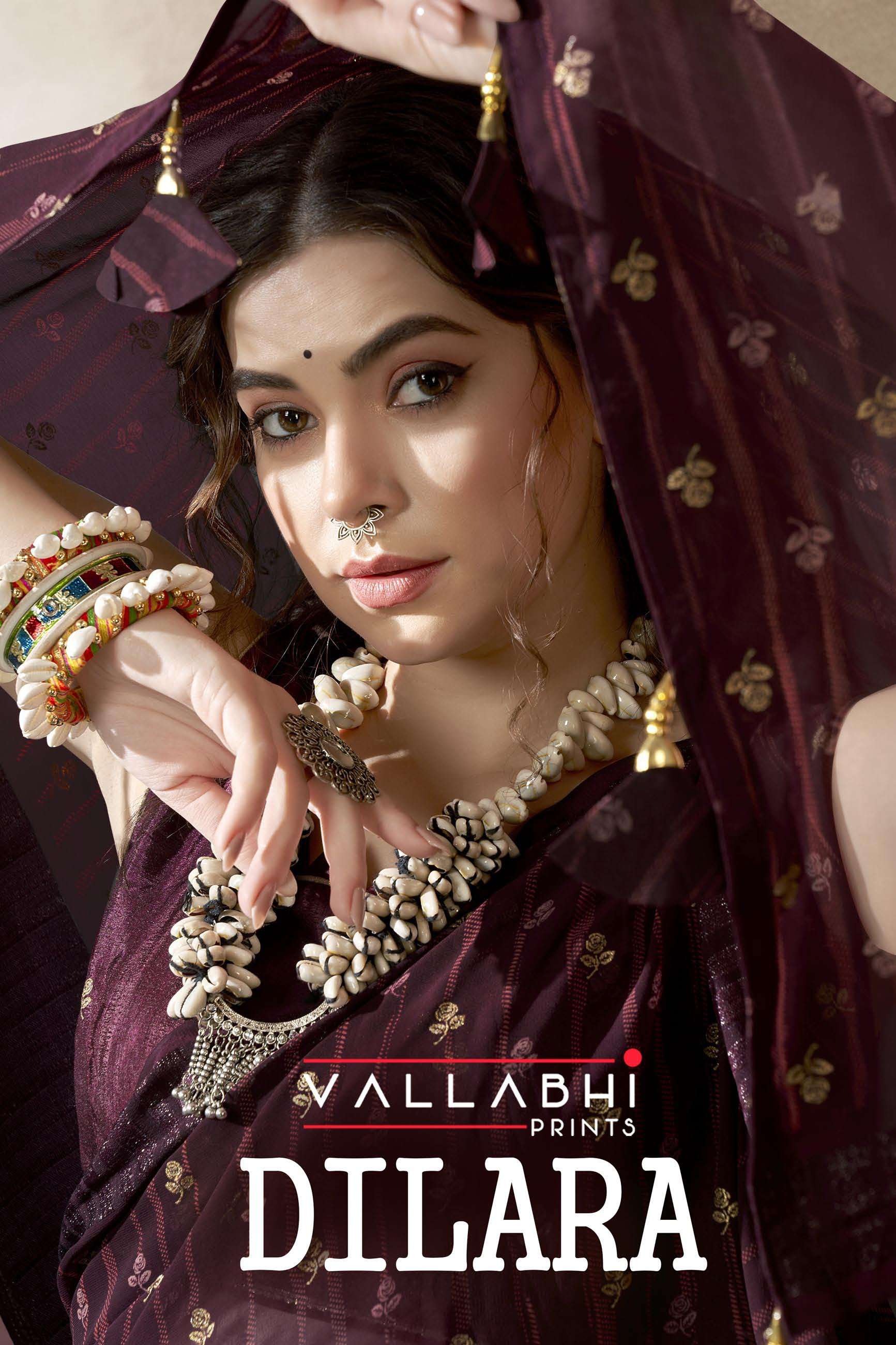vallabhi prints present dilara fancy festive wear sarees collection 