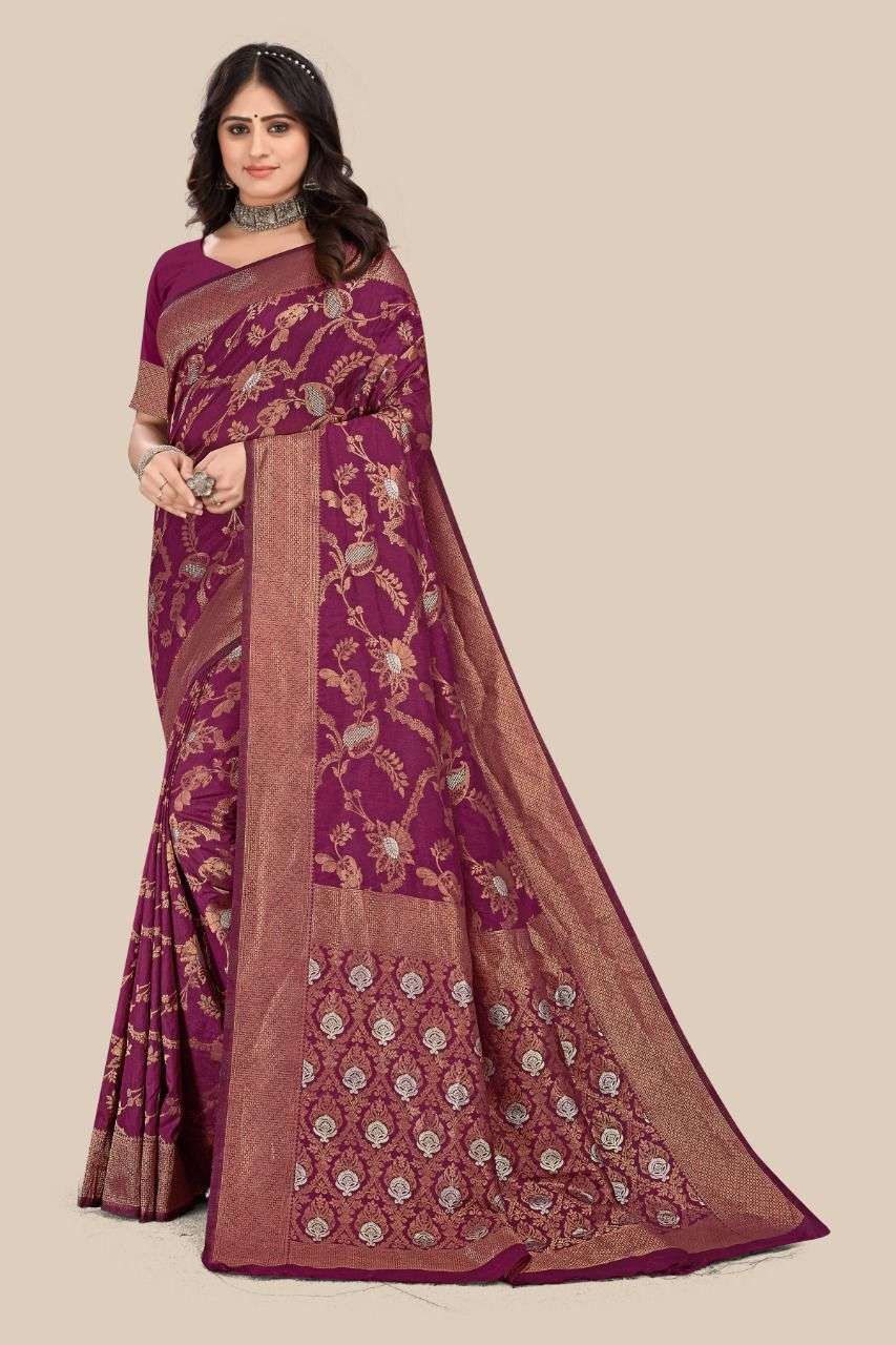 Vani Soft Dolla Silk Saree With Jacquard Weaving All Over The Saree