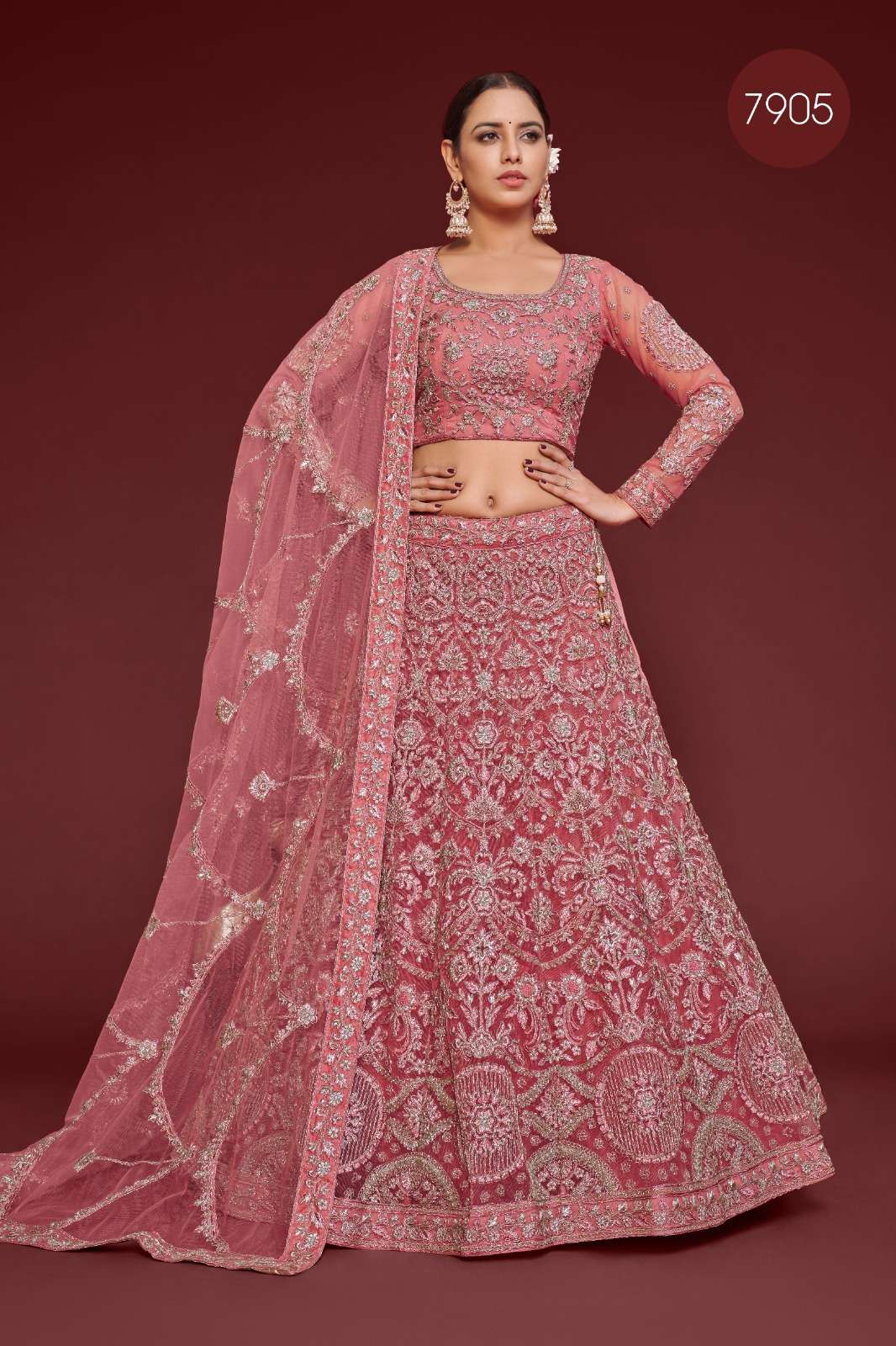 zeel 7905 fantastic bridal heavy work single lehenga choli 