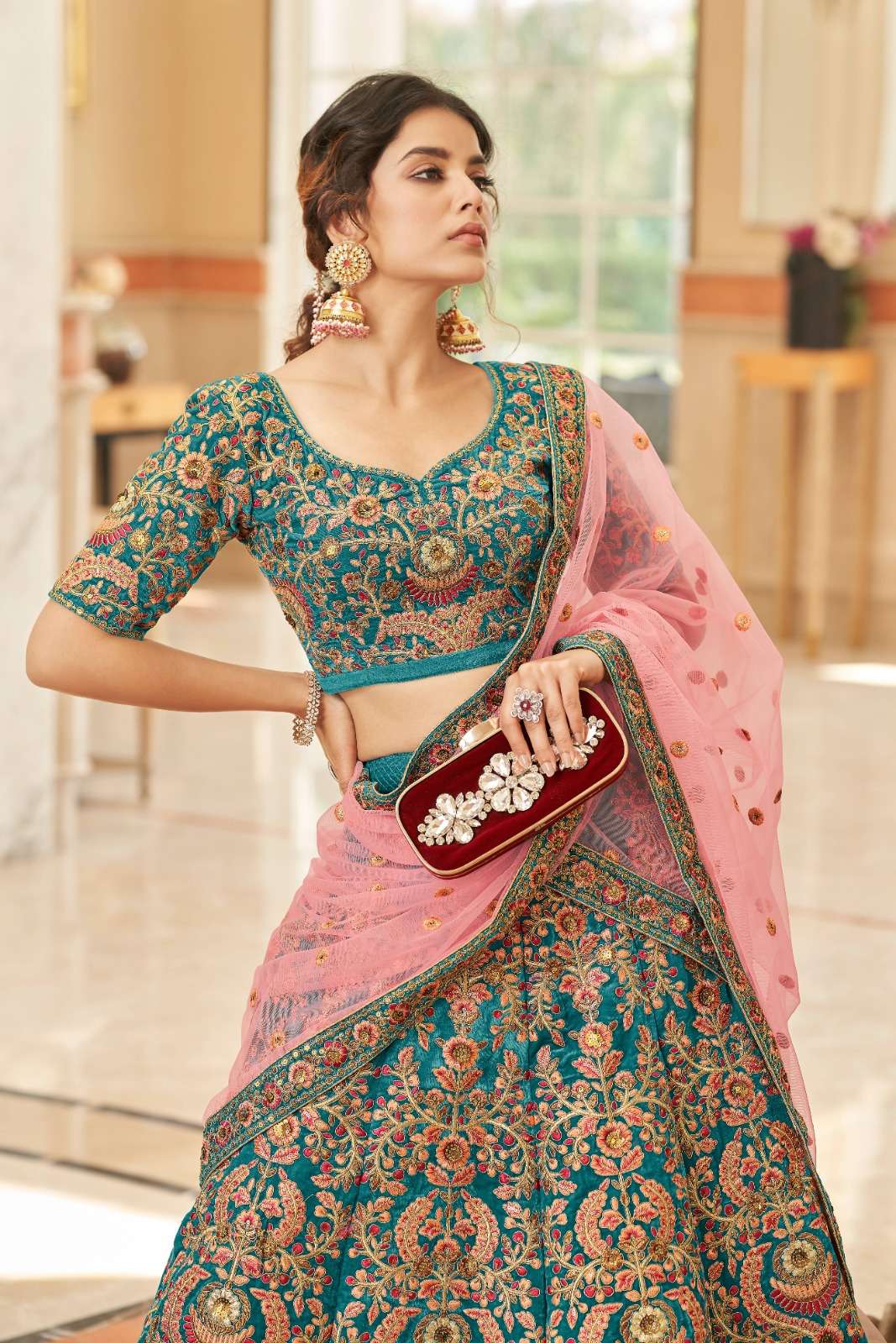 zeel 7914 designer wedding wear single lehenga choli 