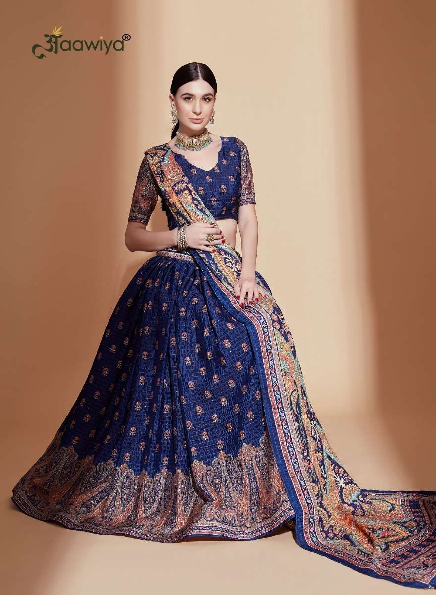 2113 aleena vol 1 by aawiya amazing digital print with work single lehenga choli 