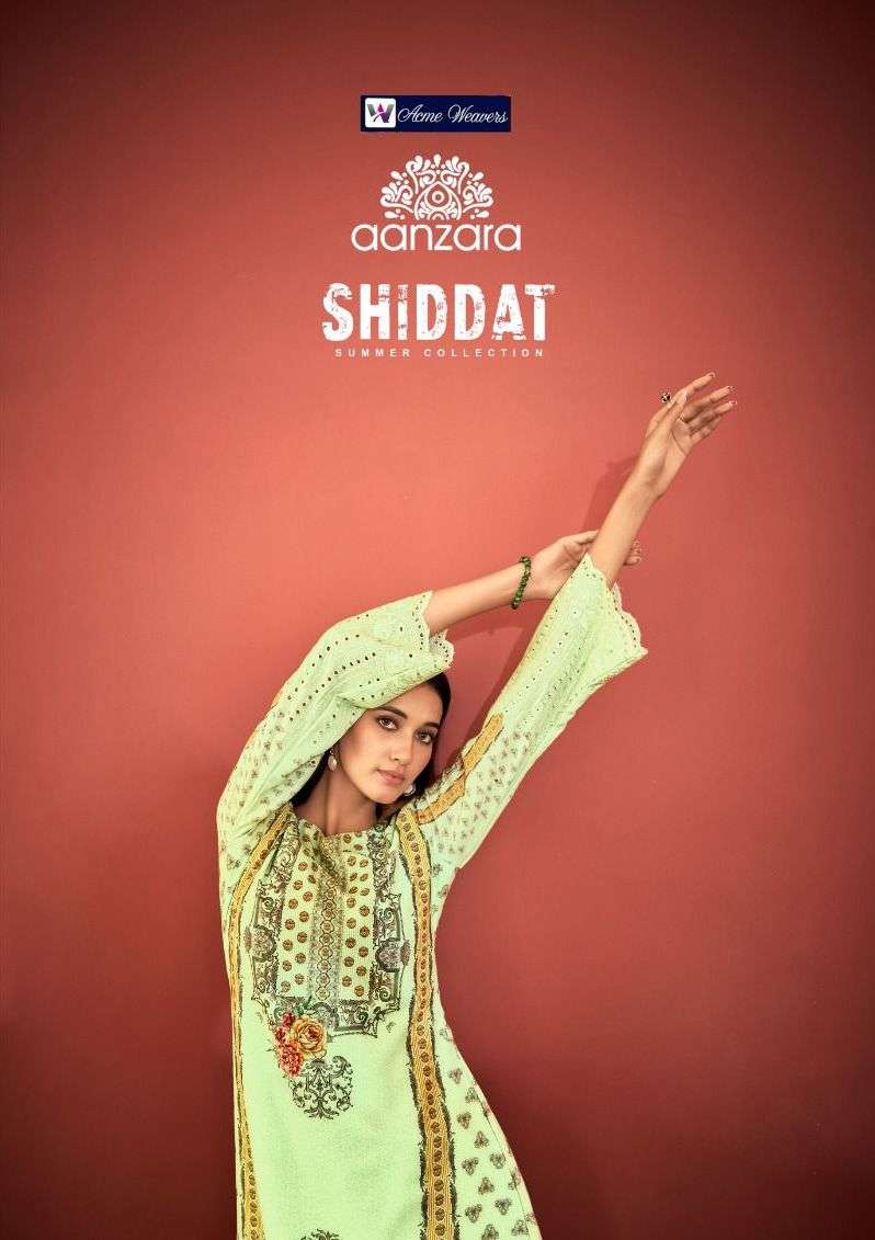 aanzara present shiddat adorable print pakistani salwar kameez online supplier 