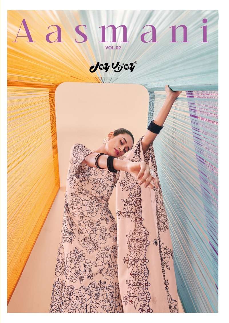 aasmani vol 2 by jay vijay fancy placement embroidery designer salwar kameez online wholesaler 