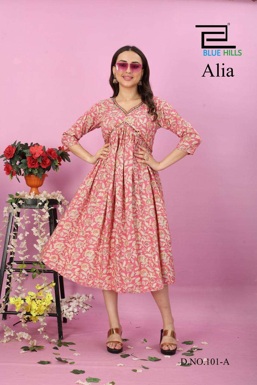 alia by blue hills fancy work aliya cut fancy kurtis online supplier  