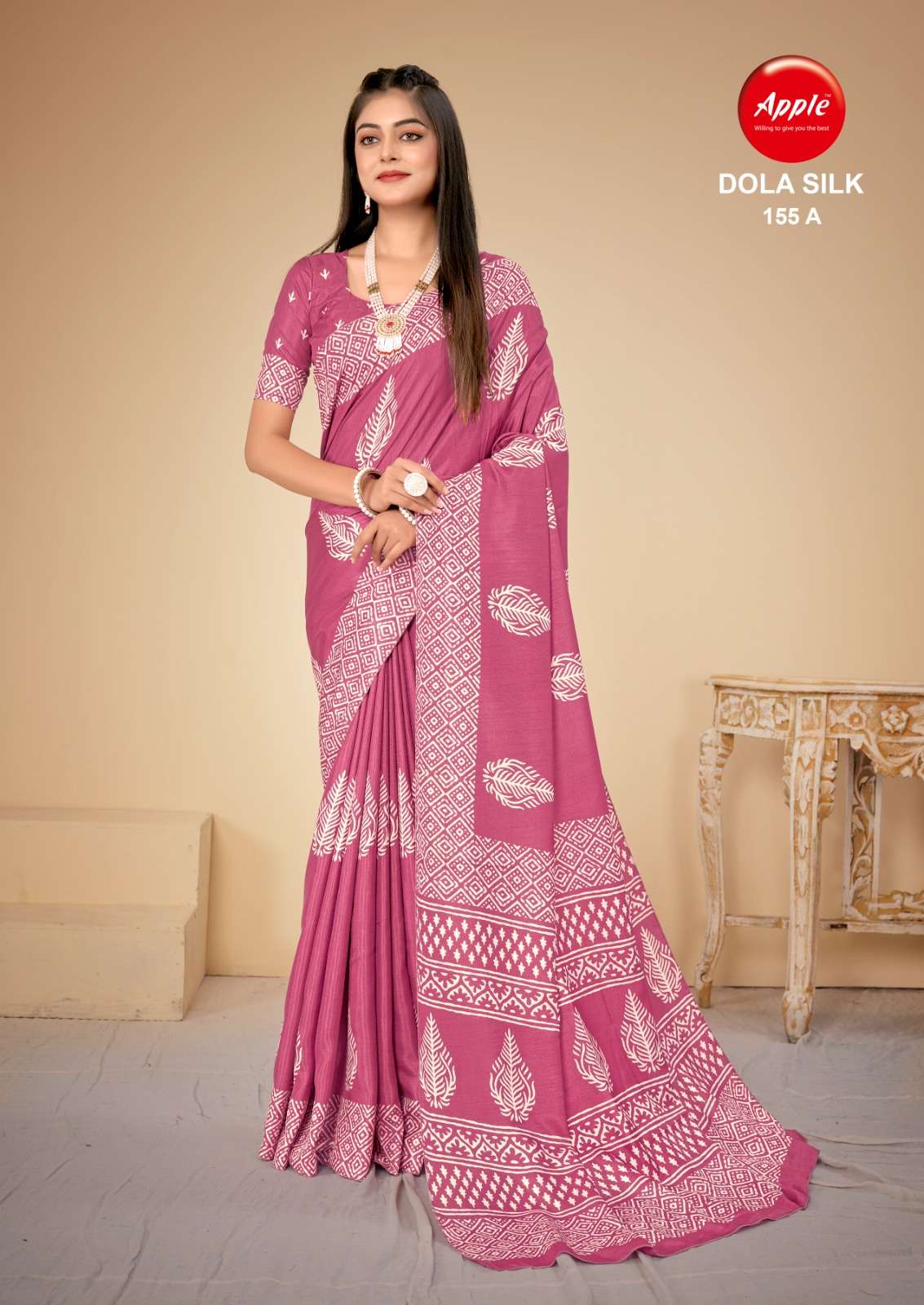 apple saree dola silk 155 fancy colour matching saris online supplier 