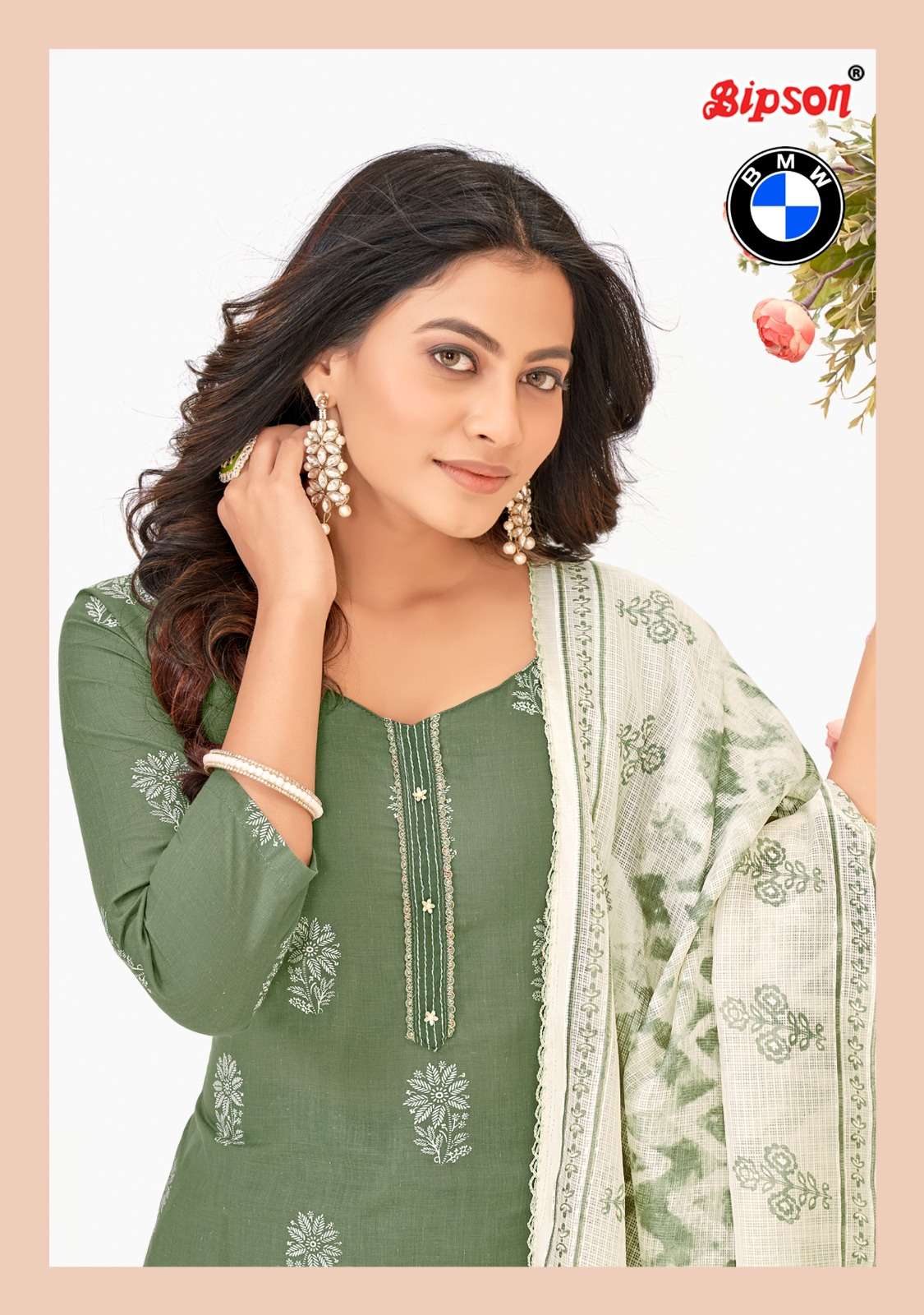 bipson bmw 2089-2090 amazing ethnic handwork cotton ladies suits wholesaler 