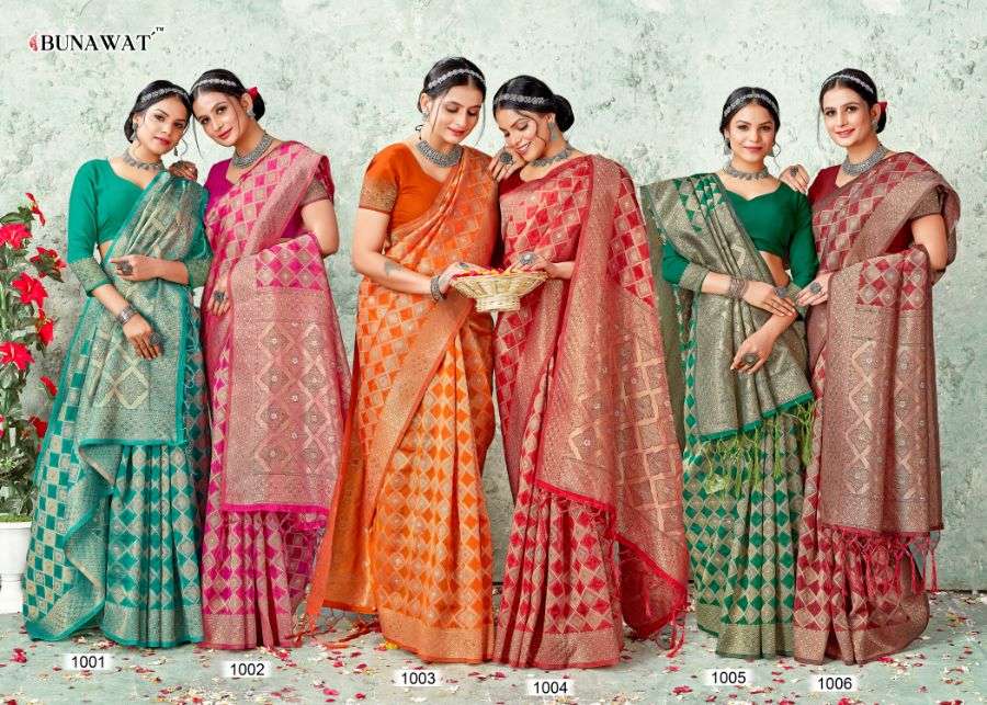 bunawat nandita designer organza saris wholesaler