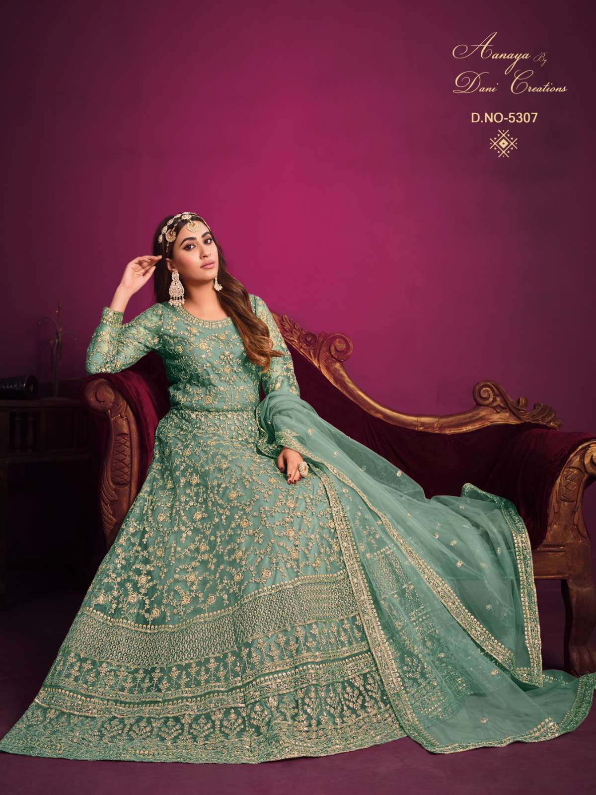 dani creation aanaya vol 153 new colours heavy designer net long salwar kameez online supplier 