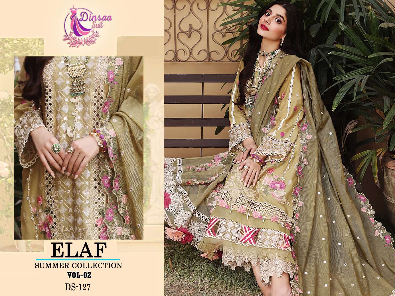 dinsaa 127 super hit design single pakistani salwar kameez