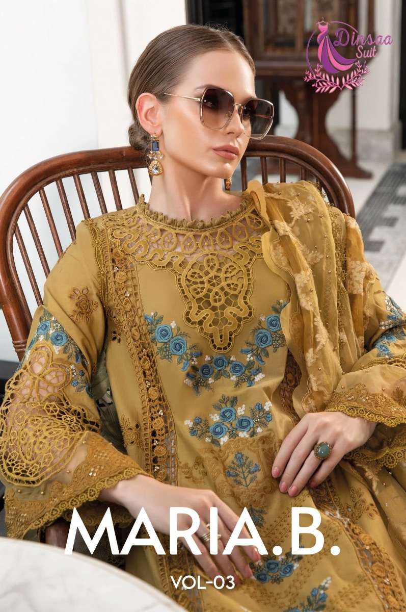 dinsaa maria b vol 3 amazing pakistani concept dress materials