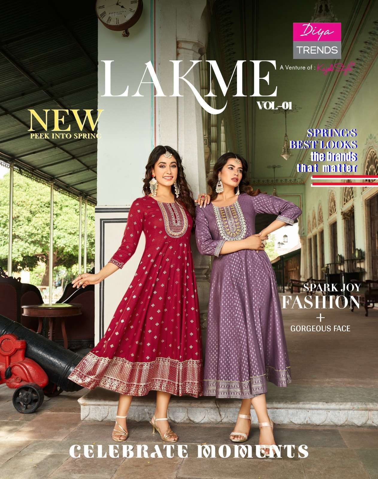 diya trends present lakme vol 1 fancy festive wear designer kurti gown collection  
