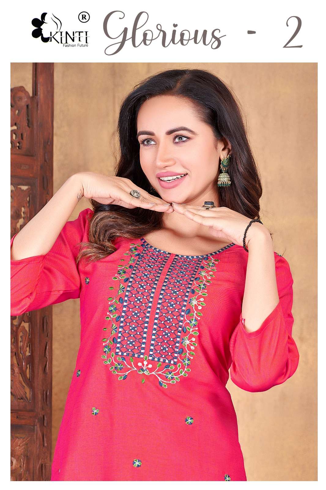 glorious vol 2 by kinti fancy rayon straight kurtis collection 